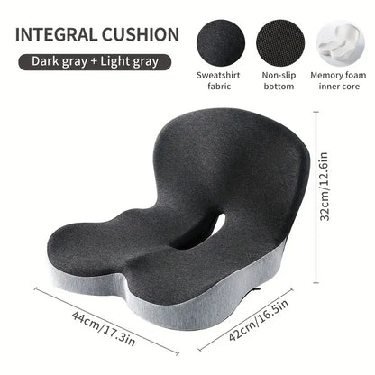 Ultimate Comfort Memory Foam Backrest Cushion - Soft Support for Buttocks and Waist