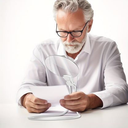 5X Magnifying Glass Pro – Hands-Free Adjustable Neck Magnifier for Reading, Crafts & Seniors