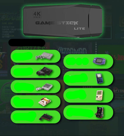 PixelDrive 64GB Retro Game Console with 2 Wireless Controllers – Over 20,000 Classic Games & 4K HDMI Output