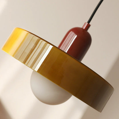 Coloured Glass Pendant Light – Elegant Bauhaus-Style Hanging Lamp for Living Room & Dining Area