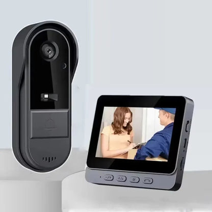 Wireless Video Doorbell with Intercom & Night HD Vision – 4.3” IPS Display, Waterproof