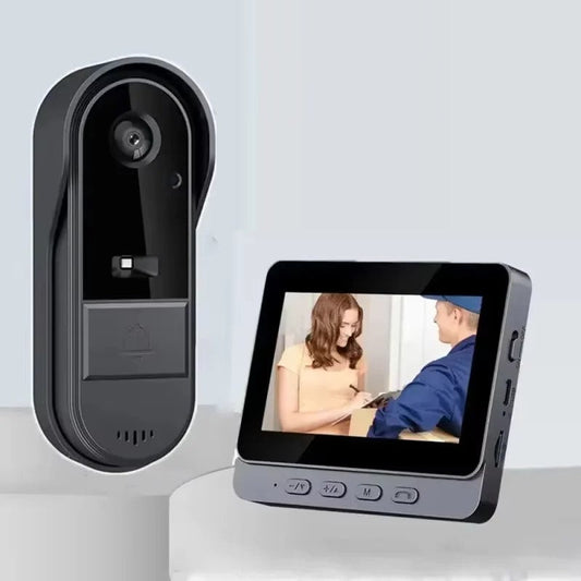 Wireless Video Doorbell with Intercom & Night HD Vision – 4.3” IPS Display, Waterproof