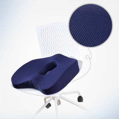 Ergonomic Memory Foam Seat & Back Cushion – Ultimate Comfort for Office Chairs