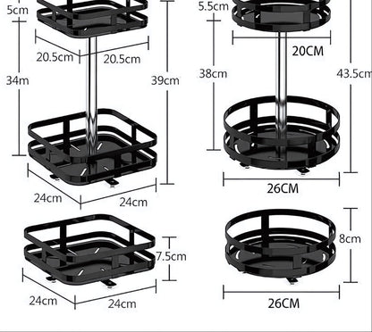 TwistRack 360° – Rotating Storage Shelf | Space-Saving Adjustable Organizer for Kitchen, Bathroom & Home