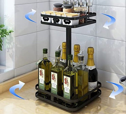 TwistRack 360° – Rotating Storage Shelf | Space-Saving Adjustable Organizer for Kitchen, Bathroom & Home