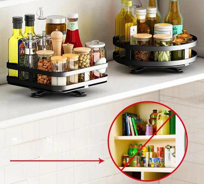 TwistRack 360° – Rotating Storage Shelf | Space-Saving Adjustable Organizer for Kitchen, Bathroom & Home