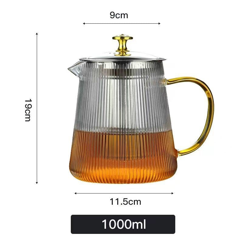 Transpara Heat-Resistant Glass Teapot – Modern Design | Available in 500ml, 800ml, 1000ml