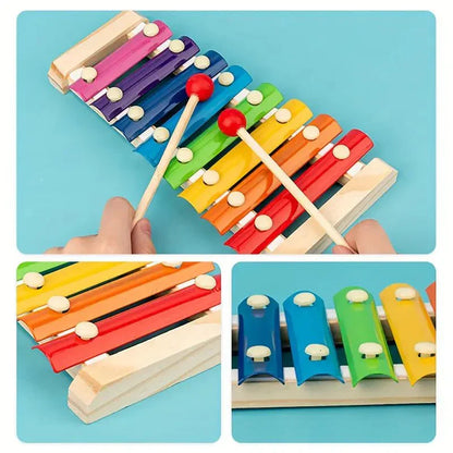 Montessori Wooden Baby Toy Set – 5-in-1 Learning & Sensory Play