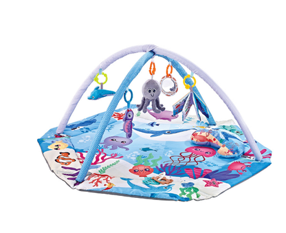 SensoryHaven 8-in-1 Baby Play Mat with Toys