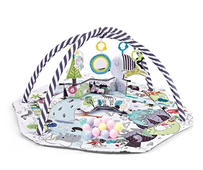 SensoryHaven 8-in-1 Baby Play Mat with Toys