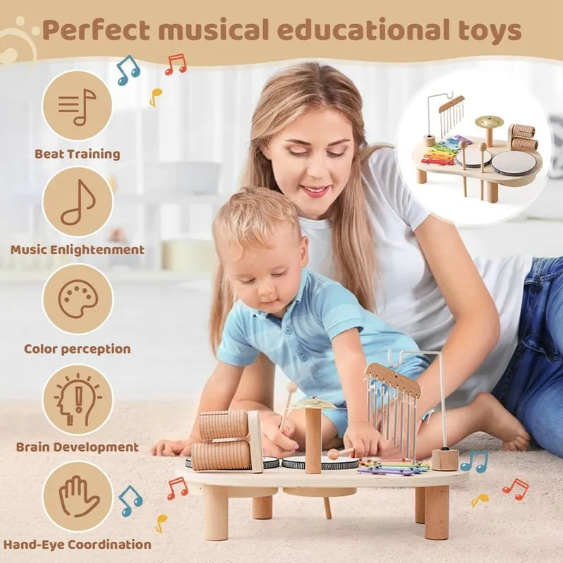 Wooden Music Station – Creative Musical Toy for Toddlers & Preschoolers