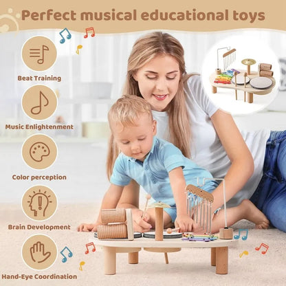 Wooden Music Station – Creative Musical Toy for Toddlers & Preschoolers