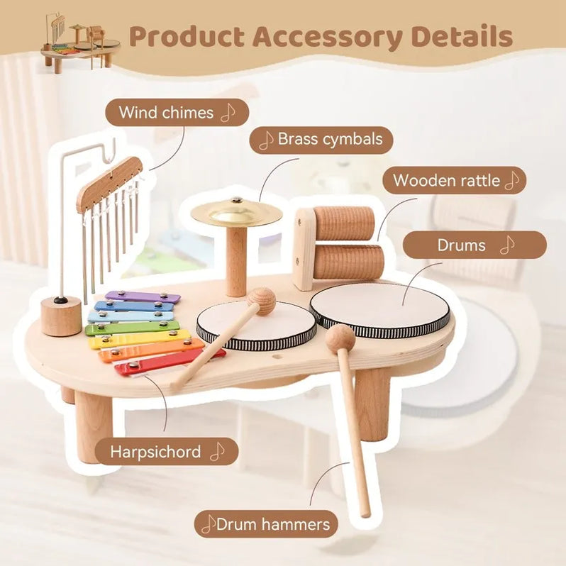 Wooden Music Station – Creative Musical Toy for Toddlers & Preschoolers