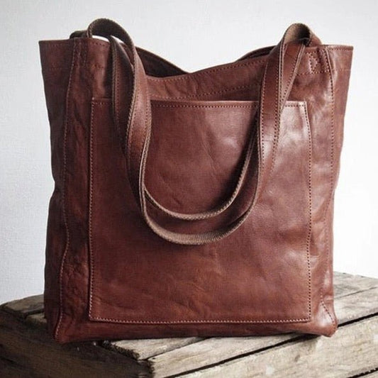 Elegant Women's Leather Handbag – Timeless Style for Work & Casual Wear