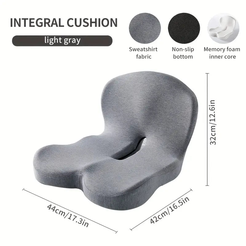 Ultimate Comfort Memory Foam Backrest Cushion - Soft Support for Buttocks and Waist