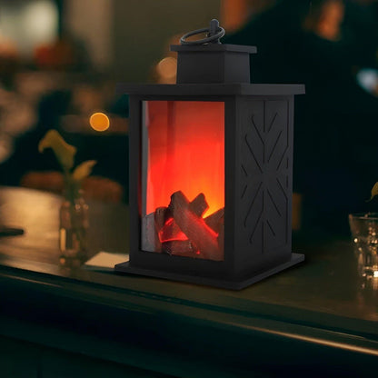 RadiantFlame LED Lantern – Realistic Flame Table Lamp for Cozy Ambient Lighting