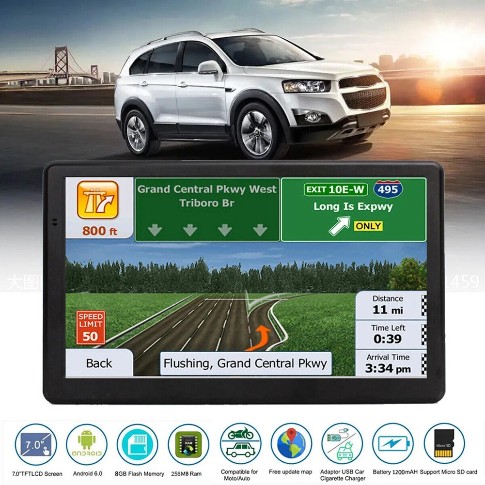 Multi-Mode Truck GPS Navigation System – 7-Inch Sat Nav for Lorries, Vans & Cars with Lifetime Maps