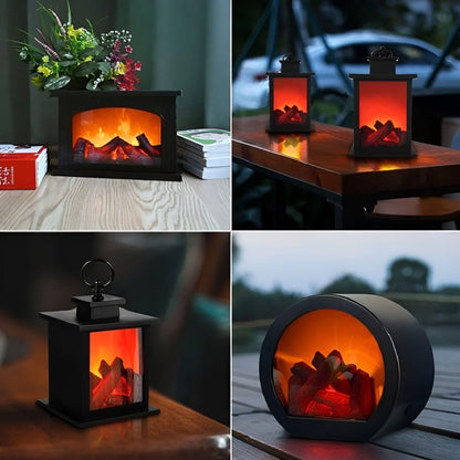 RadiantFlame LED Lantern – Realistic Flame Table Lamp for Cozy Ambient Lighting