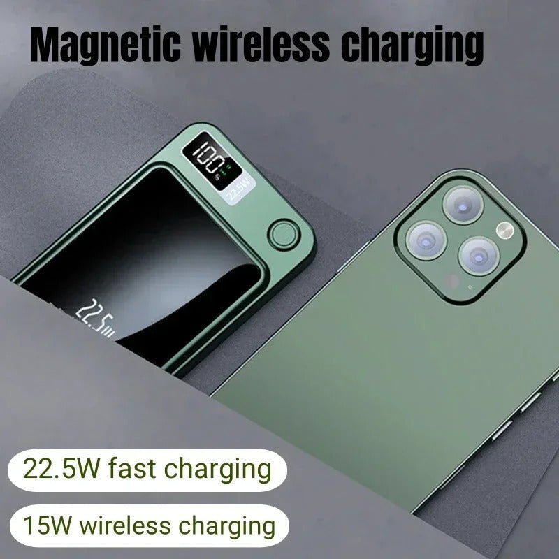FasterCharge Pro – Magnetic Wireless MagSafe Power Bank with 22.5W Fast Charging