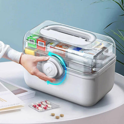 MediSmart Pill Organizer – Compact Weekly Medicine Storage Box for Home & Travel