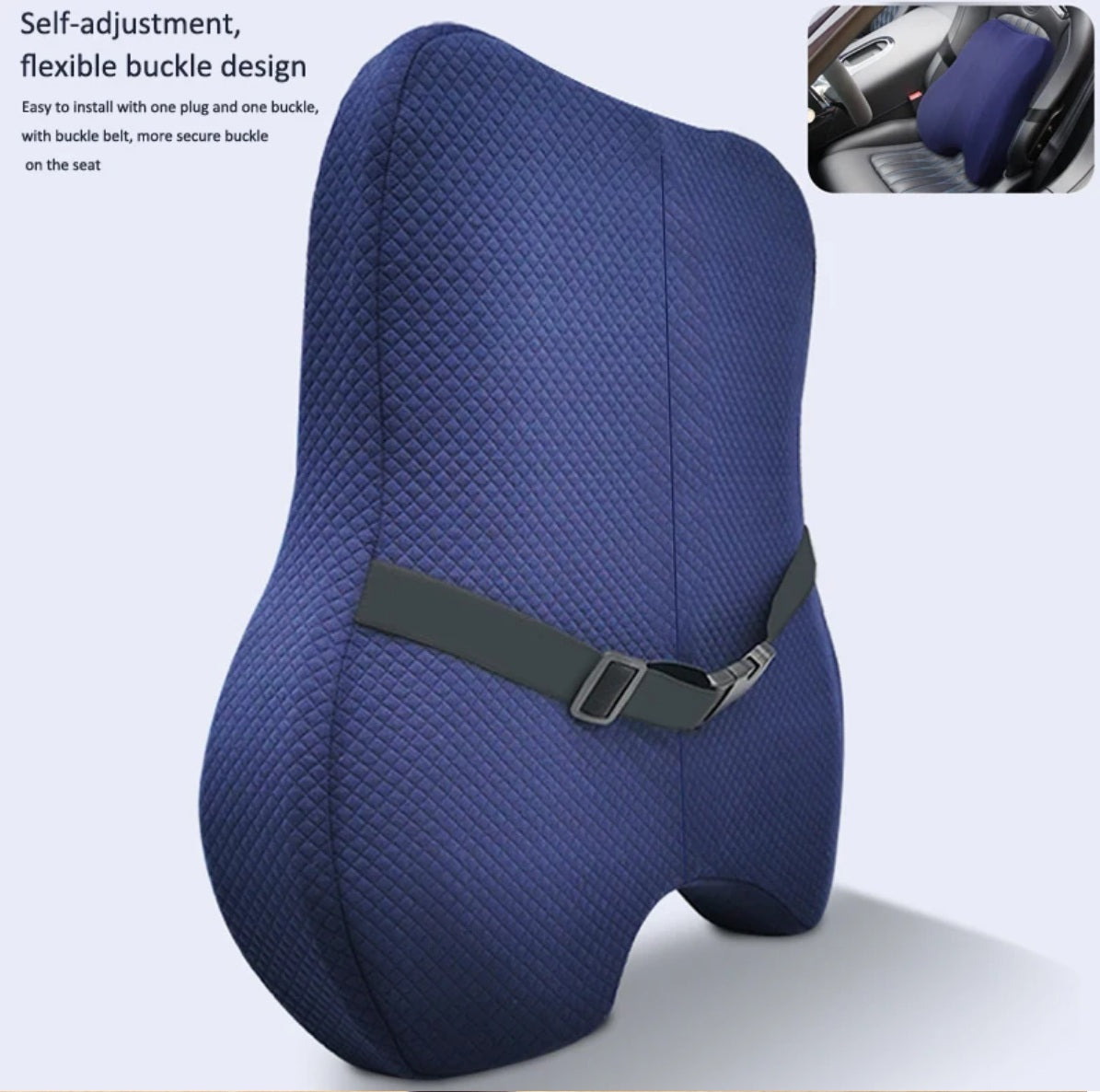 Ergonomic Memory Foam Seat & Back Cushion – Ultimate Comfort for Office Chairs