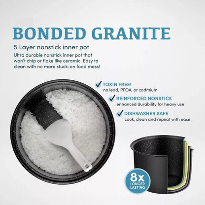 20-Cup Multifunctional Digital Rice Cooker – Stainless Steel with Sensor Logic Technology