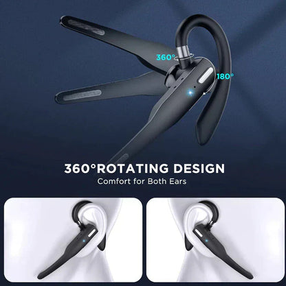 Trucker Dual Mic Wireless Bluetooth 5.1 Noise Cancelling Headset & Earbuds