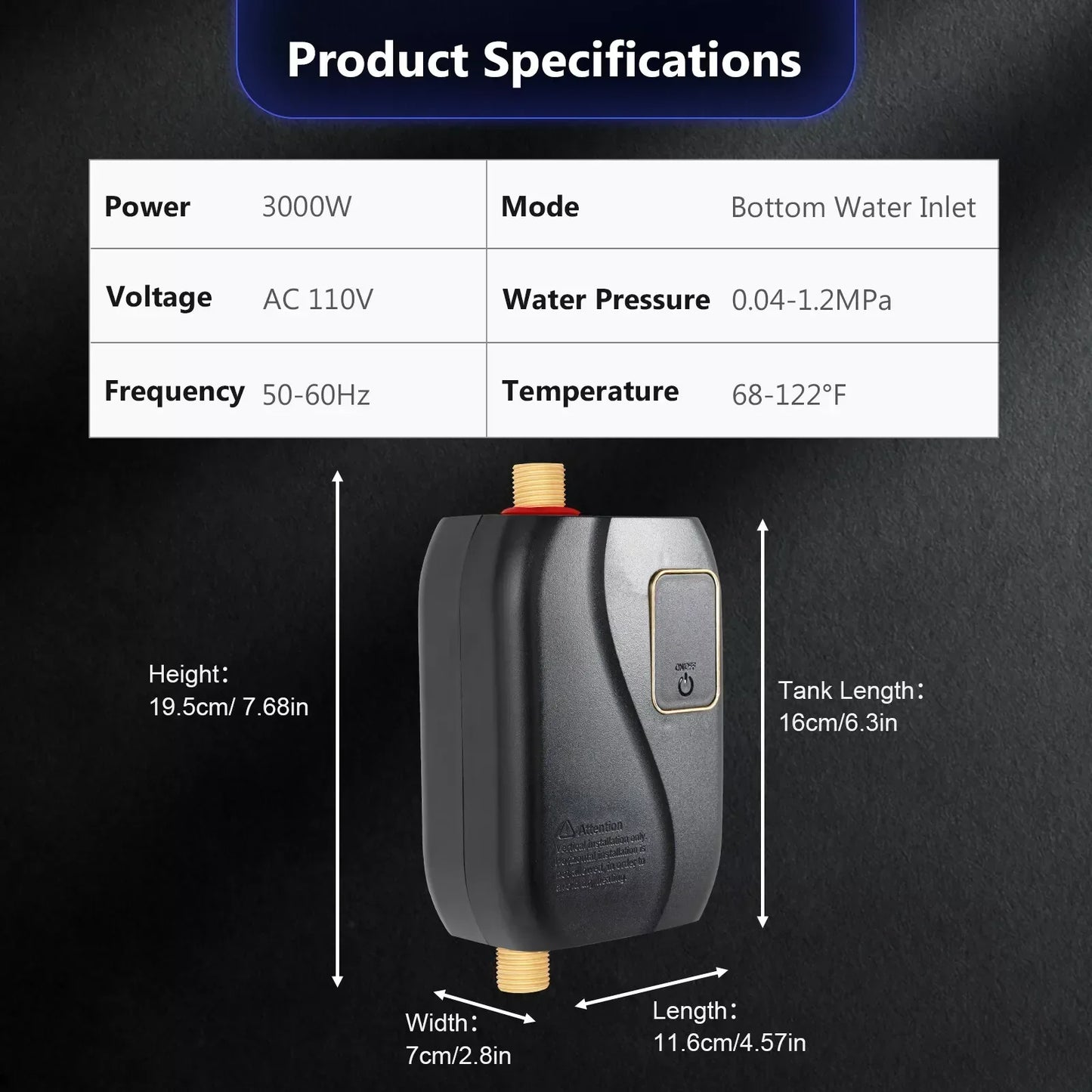 Instant Tankless Water Heater – Compact, Energy-Efficient Hot Water On Demand