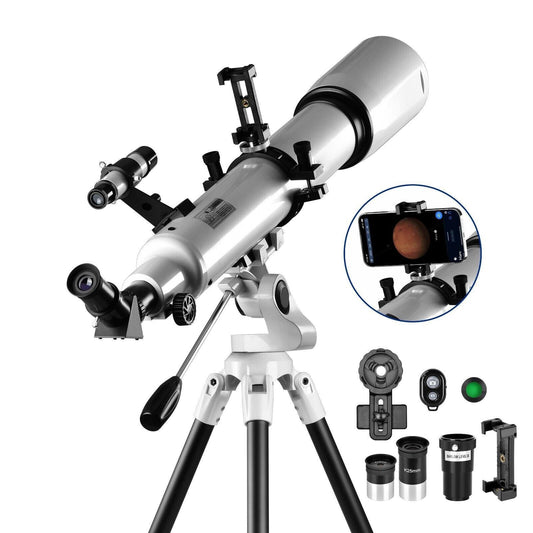 Professional 210X Telescope with Star Tracking App – Beginner-Friendly Astronomical Refractor