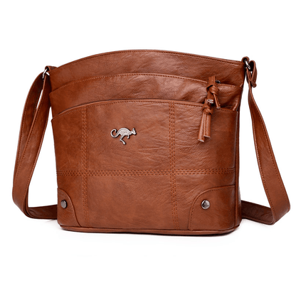 Vintage Leather Shoulder Bag for Men – Elegant PU Satchel with Modern Functionality