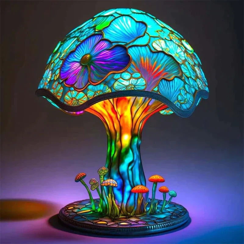 Stained Glass Art Table Lamp – Elegant Decorative Lighting