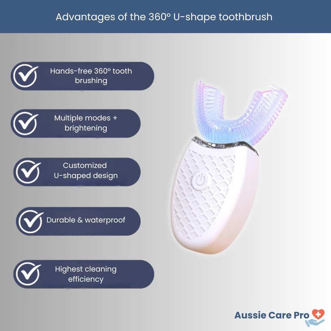 Automatic U-Shaped Toothbrush – Hands-Free Electric Cleaner