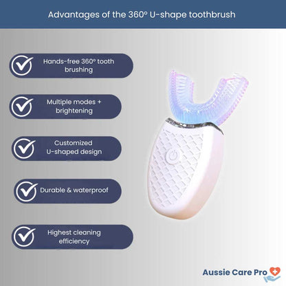 Automatic U-Shaped Toothbrush – Hands-Free Electric Cleaner