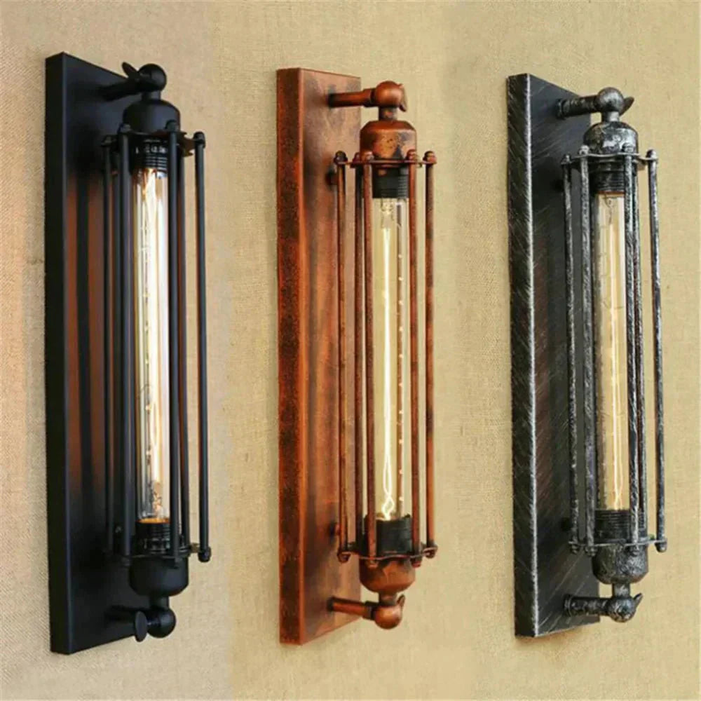 Vintage Wall-Mounted LED Light – Timeless Design with Elegant Matte Black Finish