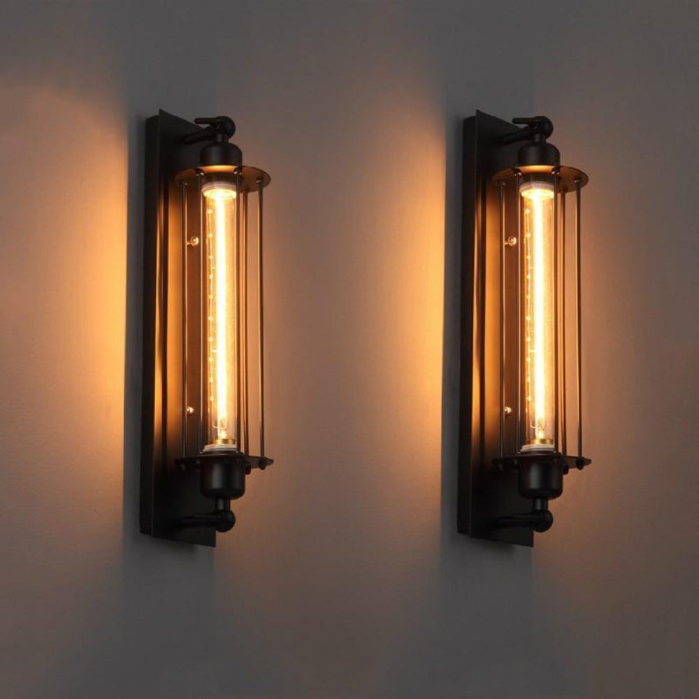 Vintage Wall-Mounted LED Light – Timeless Design with Elegant Matte Black Finish
